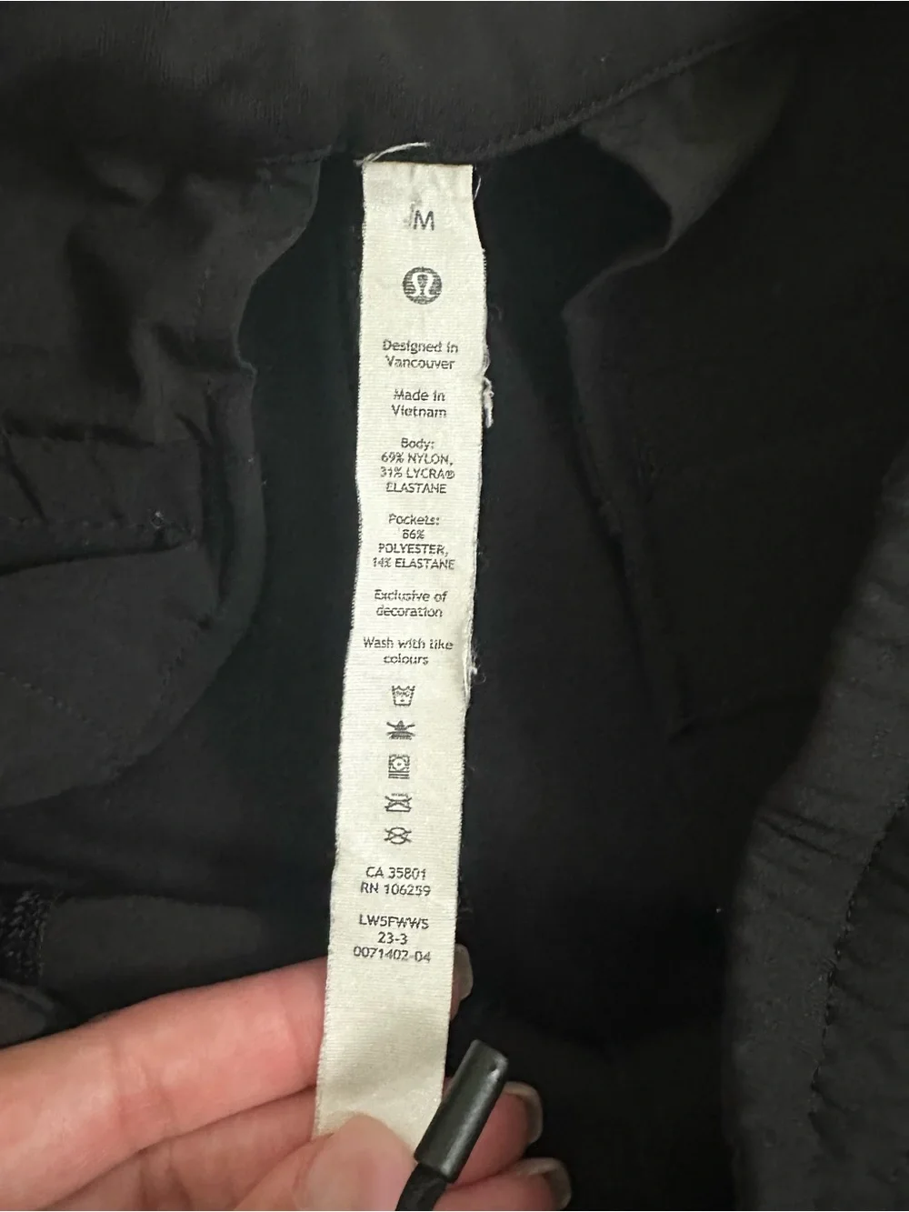 lululemon athletica Black wide leg Pants